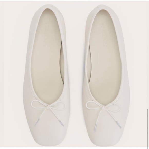Everlane The Day Ballet Flat Womens White Slip On Flats Shoes Neutral Minimalist - Picture 1 of 13